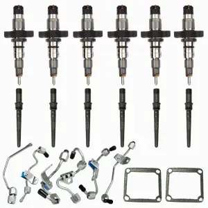 Industrial Injection II Remanufactured Injector Pack for Dodge (2003-04) 5.9L Cummins, w/Connecting Tubes & Fuel Lines (Stock)