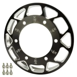 Industrial Injection Billet Fan Pulley Black Anodized (w/Bolts) for Dodge/Ram (2003-12) Cummins Common Rail 