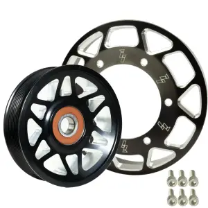 Industrial Injection Billet Pulley Kit Black Anodized for Dodge/Ram (2003-12) Common Rail Cummins 