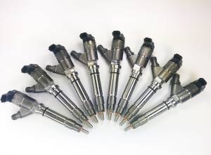 Dynomite Diesel Reman Injector Set for Chevy/GMC (2004.5-05) LLY Duramax, 30% Over, 75hp