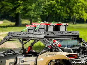SuperATV - SuperATV Outfitter Sport Roof Rack for Can-am (2017-24) Maverick X3 Max (w/ Aluminum Roof, w/ 30" Straight Light Bar) - Image 5