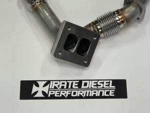 Irate Diesel Performance - Irate Diesel OBS Bellowed Up-Pipes for Chevy/GMC (1994-97) 7.3L - Image 1