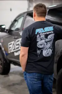 FASS Diesel Fuel Systems - FASS Motorsports Teal Triple Turbo Tee 2.0 - Image 2