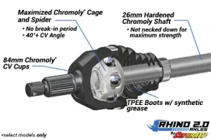 SuperATV - SuperATV Rhino 2.0 Heavy-Duty Axle for Honda (2019-22) Talon 1000R (Front) - Image 6