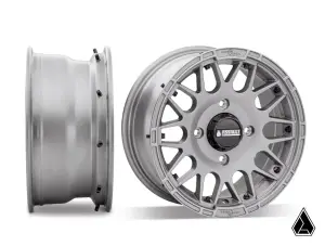 SuperATV - SuperATV Assault Industries Hellfire Wheels w/ Innerlock Technology for Can-Am (2008+) Defender/Renegade/Outlander/Commander/Maverick / Kawasaki (2004+) Brute Force/Prairie/Teryx, 4/136 Bolt Pattern, 7" Wheel Width (Matte Titanium) - Image 3