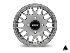 SuperATV - SuperATV Assault Industries Hellfire Wheels w/ Innerlock Technology for Can-Am (2008+) Defender/Renegade/Outlander/Commander/Maverick / Kawasaki (2004+) Brute Force/Prairie/Teryx, 4/136 Bolt Pattern, 7" Wheel Width (Matte Titanium) - Image 4