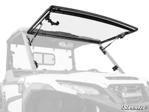 SuperATV - SuperATV Scratch-Resistant Flip Windshield for Kawasaki (2024+) Ridge - Image 1