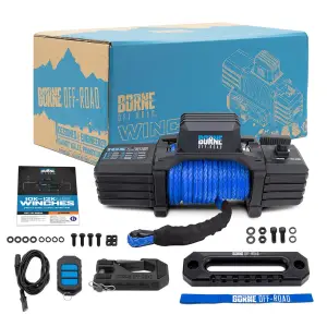 Borne Off-Road - Borne Off-Road 10K Electric Winch with Synthetic Rope (Blue) - Image 5