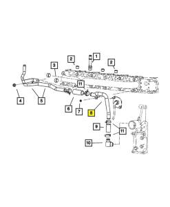 Dorman - Dorman Engine Coolant Tube for Dodge (2006-09) 2500/3500 5.9L Cummins (Right Front) - Image 6