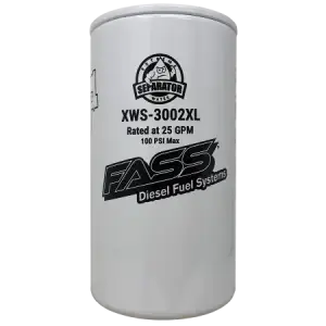 FASS Fuel Systems Extended Length Extreme Water Separator Filter for Dodge/Ram / Chevy/GMC / Ford / Nissan / SEMI