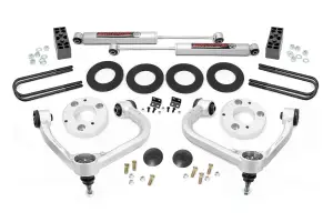 Rough Country Lift Kit for Ford (2021-25) F-150 4x4, 3" w/Strut Spacers & N3 Rear Shocks