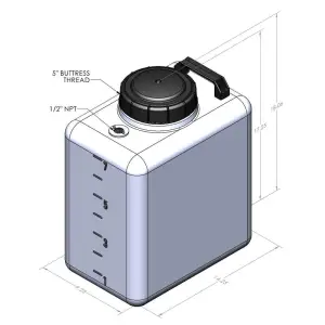 S&B - S&B 7 Gallon RV Portable Galley Fresh Water Tank - Image 2