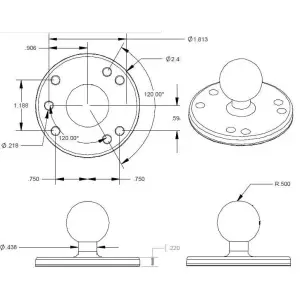 Rugged Radios - Rugged Radios RAM Round Plate w/ Ball (C-Size - 1.5 Inch) - Image 3