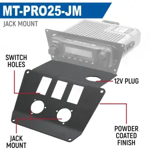 Rugged Radios - Rugged Radios Radio Mount Lower Accessory Panel for Polaris (2025) RZR Pro XP, Pro R, Pro S (Rocker Switch) - Image 3