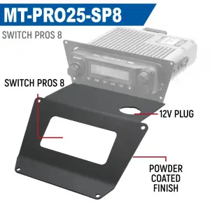 Rugged Radios - Rugged Radios Radio Mount Lower Accessory Panel for Polaris (2025) RZR Pro XP, Pro R, Pro S (Rocker Switch) - Image 4
