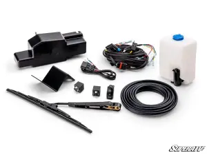 SuperATV Electric UTV Windshield Wiper Kit for Maxdrive Power Flip Glass Windshields (FGWS-CA-COM)