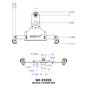 GEN-Y Hitch - GEN-Y Hitch GoosePuck GEN 2 for Chevy/GMC (2018-19) Short or Long Bed - Image 6