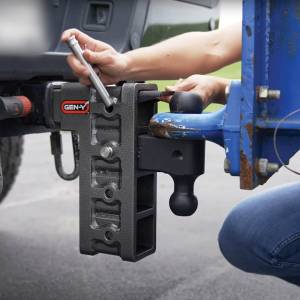 GEN-Y Hitch - GEN-Y Hitch MEGA-DUTY 10K Drop Hitch (2″ Shank), 5" Offset Drop (4 Adjustable Positions), Includes Dual Ball Mount and Pintle Lock - Image 6