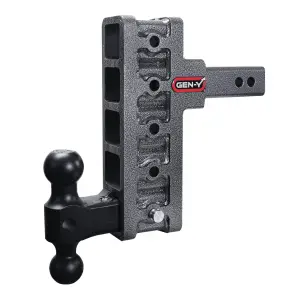 GEN-Y Hitch MEGA-DUTY 16K Drop Hitch (2″ Shank), 5" Drop (3 Adjustable Positions), Includes Dual Ball Mount