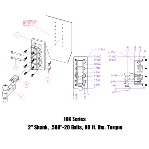 GEN-Y Hitch - GEN-Y Hitch MEGA-DUTY Bolt-On Adjustable Hitch w/ 2" Receiver (16K), 2 1/2" Drop (2 Adjustable Positions), Includes Dual Ball Mount - Image 3