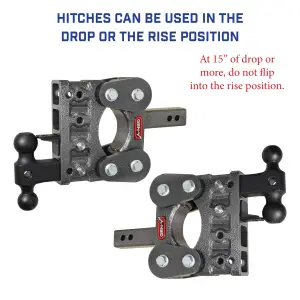 GEN-Y Hitch - GEN-Y Hitch The BOSS (Torsion-Flex) 32K Drop Hitch (2.5″ or 3″ Shank), 2 1/2" Receiver (32K), 6" Drop (4 Adjustable Positions), Includes Dual Ball Mount and Pintle Lock - Image 5