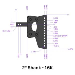 GEN-Y Hitch - GEN-Y Hitch The BOSS (Torsion-Flex) Weight Distribution (2″-3″ Shank), 2" Receiver (16K), 15 1/2" Drop (10 Adjustable Positions) - Image 4