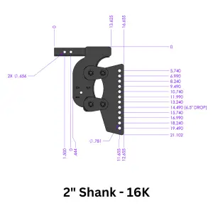 GEN-Y Hitch - GEN-Y Hitch The BOSS (Torsion-Flex) Weight Distribution (2″-3″ Shank), 2 1/2" Receiver (21K), 19" Drop (12 Adjustable Positions) - Image 5