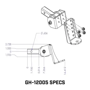 GEN-Y Hitch - GEN-Y Hitch The Glyder 7K (Torsion-Flex) Ball Mount (2″ Shank), Glyder Torsion Flex Ball Mount, 2" Drop - Image 3