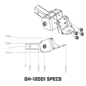 GEN-Y Hitch - GEN-Y Hitch The Glyder 7K (Torsion-Flex) Ball Mount (2″ Shank), Glyder Torsion Flex Ball Mount, 2" Drop - Image 2