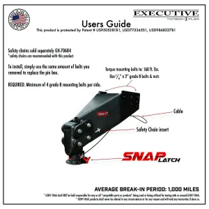 GEN-Y Hitch - GEN-Y Hitch 5th Wheel Pin Box Replacement with Gooseneck SnapLatch Coupler, (Turning Point) 4.5K Pin Weight - Image 11