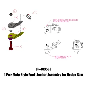 GEN-Y Hitch - GEN-Y Hitch Safety Chain Anchors for Dodge - Image 3