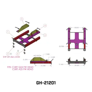 GEN-Y Hitch - GEN-Y Hitch Advantage Combo Hitch, 25K Towing Capacity / Fits Curt Q24 Fifth Wheel - Image 4
