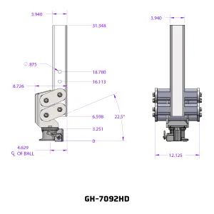 GEN-Y Hitch - GEN-Y Hitch Spartan (Torsion-Flex) Gooseneck with SnapLatch Coupler, 4" Square (Standard), 6.5K Tongue Weight / 24K Towing - Image 9