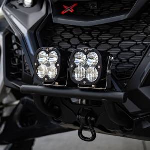 Baja Designs Push Bar Bumper Light Kits for Can-Am (2024-25) Maverick R, XL80 Lights, Driving/Combo Light Pattern, Clear Lens