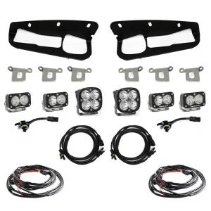 Baja Designs Squadron Pro/Dual S2 Sport Steel Bumper Fog Pocket Light Kit for Ford (2021-25) Bronco / (2022-25) Bronco Raptor w/ OE Steel Bumper, Multi-Pattern Light Pattern, Clear Lens, Toggle Wiring