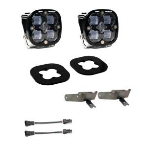 Baja Designs Squadron SAE Fog Pocket Light Kit for Ford (2011-16) F-250/350 Super Duty, SAE Fog Light Pattern, Clear Lens