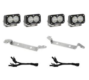 Baja Designs S2 Sport Dual Fog Pocket Light Kit for Toyota (2022-25) Tundra, Wide Cornering Light Pattern, Clear Lens
