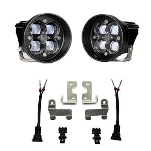 Baja Designs Squadron-R SAE Fog Pocket Light Kit for Toyota (2010-24) 4Runner / (2012-23) Tacoma / (2014-21) Tundra, SAE Fog Light Pattern, Clear Lens