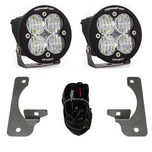 Baja Designs Squadron-R Sport Fog Pocket Light Kit for Jeep (2007-09) Wrangler JK w/ Premium OE Bumper, Wide Cornering Light Pattern, Clear Lens