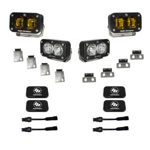 Baja Designs S2 SAE/S2 Pro Fog Pocket Kit for Ford (2021-25) F-150 Raptor / (2023-25) Bronco Raptor / (2024-25) F-150 Raptor 37/R, Baja Amber Lens