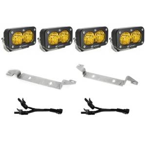 Baja Designs S2 Sport Dual Fog Pocket Light Kit for Toyota (2024-25) Tacoma, Wide Cornering Light Pattern, Baja Amber Lens