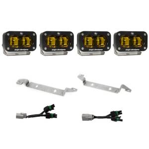 Baja Designs S2 SAE OEM Fog Light Replacement Kit for Toyota (2025) 4Runner, TRD Pro/Trailhunter, SAE Fog Light Pattern, Baja Amber Lens