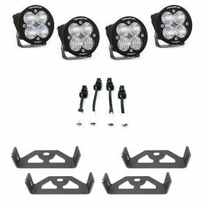Baja Designs Squadron-R Sport Headlight Kit for Yamaha (2016-25) YXZ, Multi Pattern Light Pattern, Clear Lens