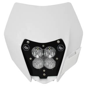 Baja Designs XL Pro (D/C) Headlight Kit w/ Shell for KTM (2014-16) 250 SX-F/250 XC-F/250 XCF-W/350 SX-F/350 XC-F/350 XCF-W / (2013-16) 450 XC-W/500 XC-W, Driving/Combo Light Pattern, Clear Lens
