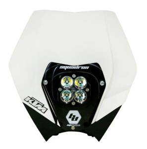 Baja Designs Squadron Sport (D/C) Headlight Kit w/Shell for KTM (2008-13), Driving/Combo Light Pattern, Clear Lens