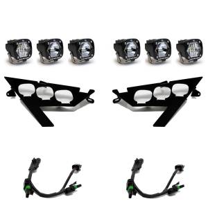 Baja Designs S1 Triple LED/Laser Headlight Kit for Polaris (2020-25) RZR Pro XP / (2022-24) RZR Pro R/Turbo R, Multi-Pattern Light Pattern, Clear Lens