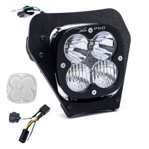 Baja Designs XL Pro (D/C) Headlight Kit /w Hi-Low Harness for KTM (2024-25) 350 EXC-F;500 EXC-F, Driving/Combo Light Pattern, Clear Lens