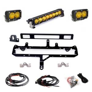 Baja Designs S8 10" Light Bar / S2 Pro TRD Pro Grille Conversion Light Kit for Toyota (2024-25) Tacoma, Multi-Pattern Light Pattern, Baja Amber Lens