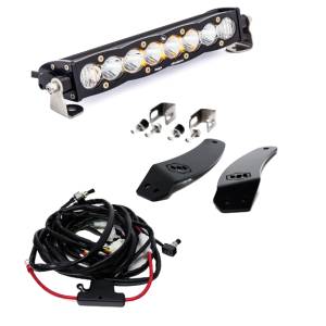 Baja Designs S8 10 Inch Grille Mount Light Bar Kit for Arctic Cat (2020-21) Wildcat XX / Textron (2018-19) Wildcat XX, Driving/Combo Light Patter, Clear Lens
