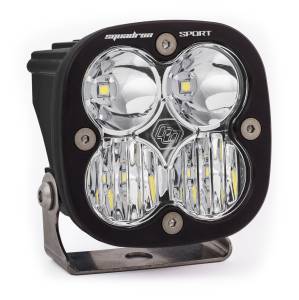 Baja Designs Squadron Sport Black LED Auxiliary Light Pod - Universal (Driving/Combo Light Pattern, Clear Lens)